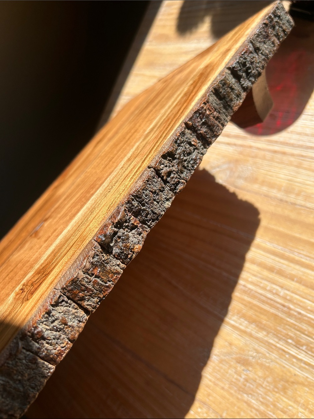 Large Raw Edge Solid Wood Tray Riser